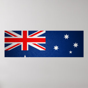 Australische ledervlag poster
