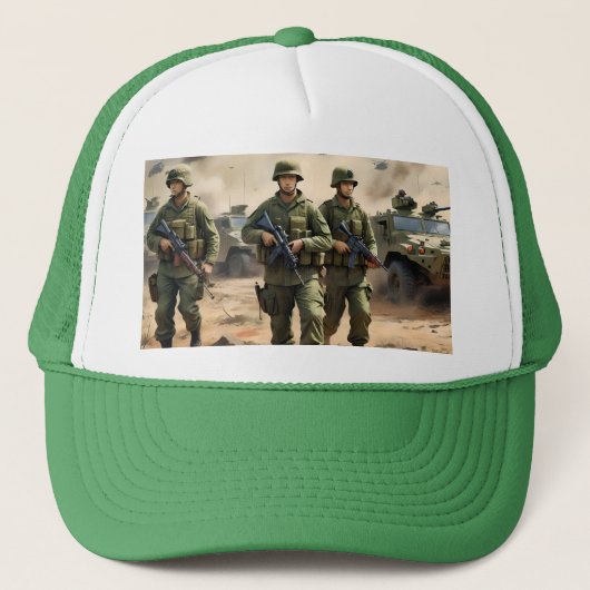 Australische leger Voet Soldaten, Jongens Tshirt Trucker Pet (Voorkant)
