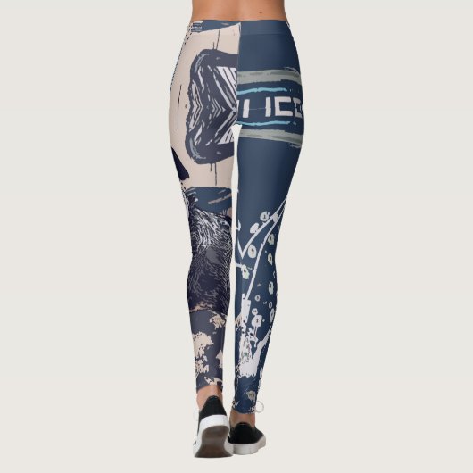 Australische leggings van Cattle Dog gedrukt. (Achterkant)