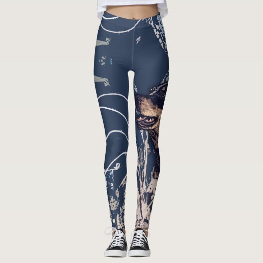 Australische leggings van Cattle Dog gedrukt. (Voorkant)