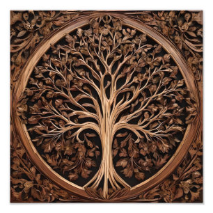 Australische lekkernijen: Waratah Tree Wood Print, Foto Afdruk