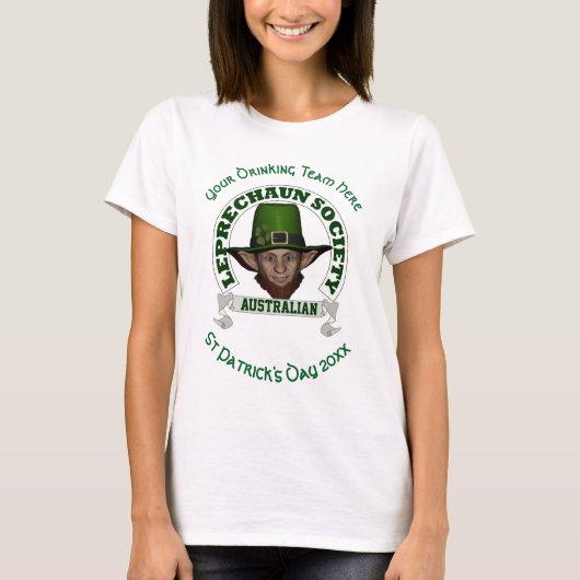 Australische leprechaun douane St Patrick's day T-shirt (Voorkant)