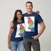 Australische Macaw Parrot Aquarel kunst T Shirt (Unisex)