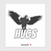 Australische magpie wil sticker voor knuffels (Vel)