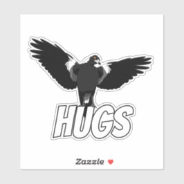 Australische magpie wil sticker voor knuffels
