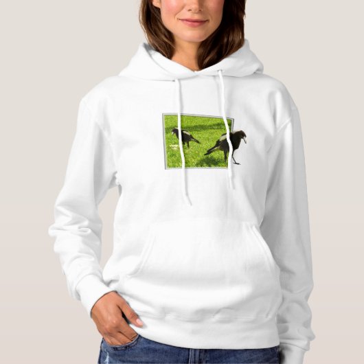 Australische Magpies die Popout, Hoodie (Voorkant)