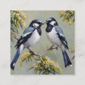 Australische Magpies olieverf, bewaar de datum, Informatiekaartje (Achterkant)