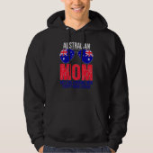 Australische mam Australia Flag Sunbrilglazen Moth Hoodie (Voorkant)