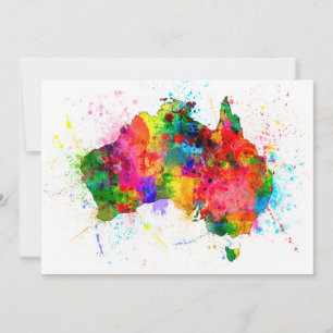Australische map Verf Splashes