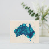 Australische map Verf Splashes Briefkaart (Staand voorkant)