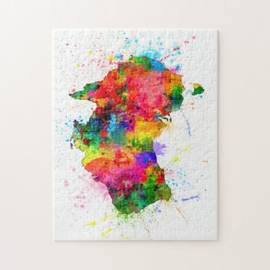 Australische map Verf Splashes Legpuzzel (Verticaal)