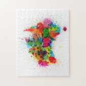 Australische map Verf Splashes Legpuzzel (Verticaal)