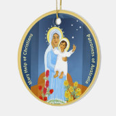 Australische Maria en Jezus Keramisch Ornament (Links)
