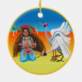 Australische Maria en Jezus Keramisch Ornament (Achterkant)