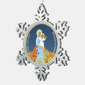 Australische Maria Hulp van Christenen Tin Sneeuwvlok Ornament (Rechts)