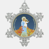 Australische Maria Hulp van Christenen Tin Sneeuwvlok Ornament (Voorkant)