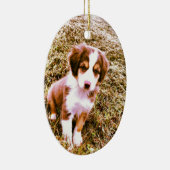 Australische miniatuurherder! Mini Aussie Puppy! Keramisch Ornament (Rechts)