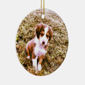 Australische miniatuurherder! Mini Aussie Puppy! Keramisch Ornament (Rechts)