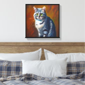 Australische Mist kat Canvas Afdruk (Insitu (Slaapkamer))