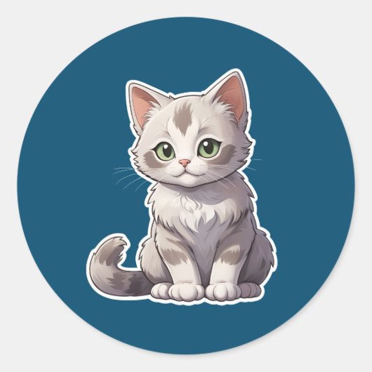 Australische mist ronde sticker (Voorkant)