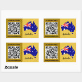 Australische moderne QR-code-stickers, Australisch Rechthoekige Sticker (Vel)