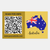 Australische moderne QR-code-stickers, Australisch Rechthoekige Sticker (Voorkant)