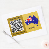 Australische moderne QR-code-stickers, Australisch Rechthoekige Sticker (Envelop)