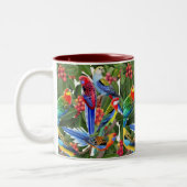 Australische Mok Rosella Parrots (Links)