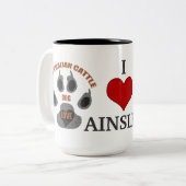 Australische naam Hondenras vee Tweekleurige Koffiemok (Voorkant links)