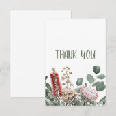 Australische native bloemen bedankkaart (Voorkant / Achterkant)