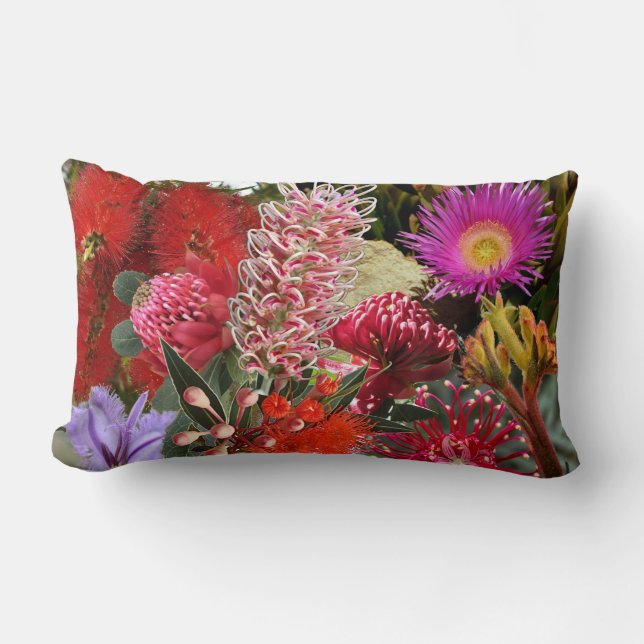 Australische Native Wild Flowers Kussen (Voorkant)