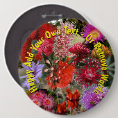 Australische Native Wild Flowers Large Badge Ronde Button 6,0 Cm (Voorkant /achterkant)