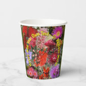 Australische Native Wild Flowers Papieren Bekers (Achterkant)