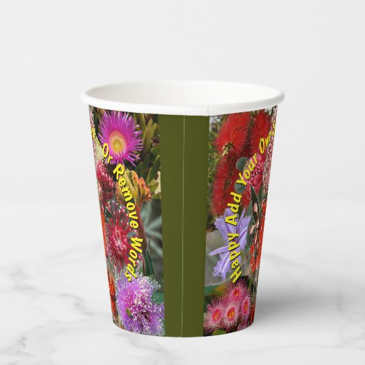 Australische Native Wild Flowers Papieren Bekers (Rechts)