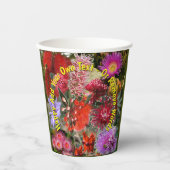 Australische Native Wild Flowers Papieren Bekers (Voorkant)