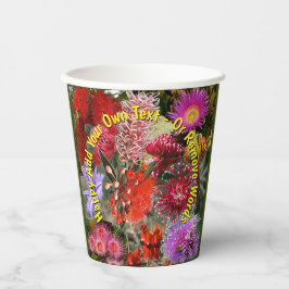 Australische Native Wild Flowers Papieren Bekers