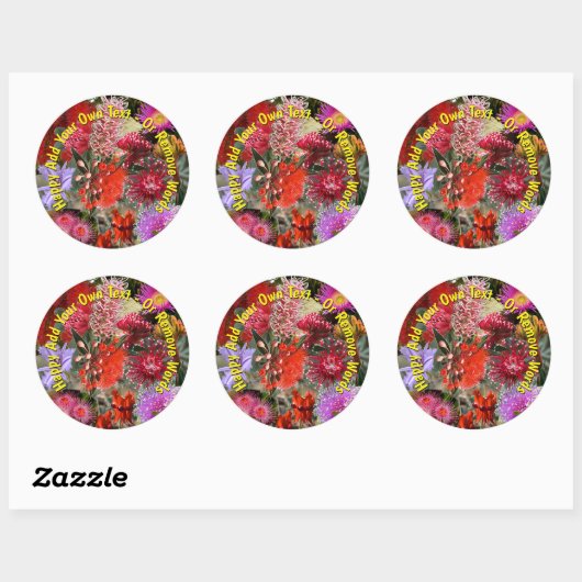 Australische Native Wild Flowers Ronde Sticker (Vel)