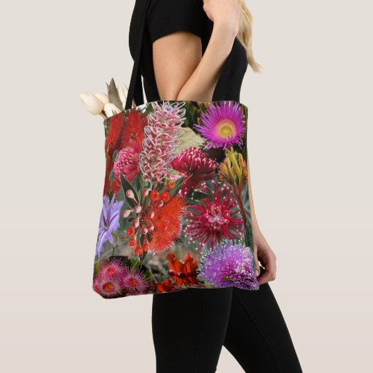 Australische Native Wild Flowers Tote Bag (Dichtbij)