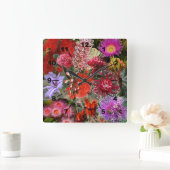 Australische Native Wild Flowers Vierkante Klok (Huis)