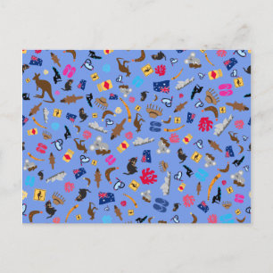 Australische objecten, waarvoor Australië beroemd  Briefkaart