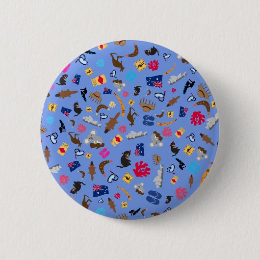 Australische objecten, waarvoor Australië beroemd Ronde Button 5,7 Cm (Voorkant)