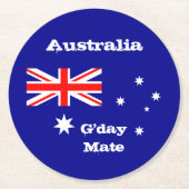 Australische onderzetters met vlag en G-day Mate / (Voorkant)