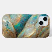 Australische Opal Steen Textuur Luxe Persoonlijk Case-Mate iPhone Case (Achterkant (horizontaal))