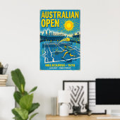 Australische Open Muurkunst Vintage Tennisposter i Poster (Thuiskantoor)