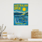 Australische Open Muurkunst Vintage Tennisposter i Poster (Keuken)