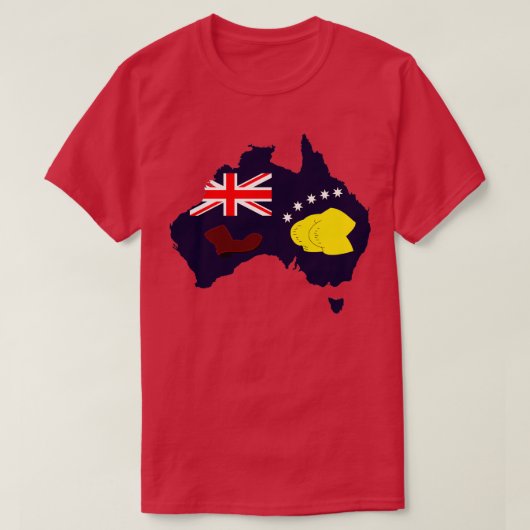 Australische opstartvlag t-shirt (Design voorkant)