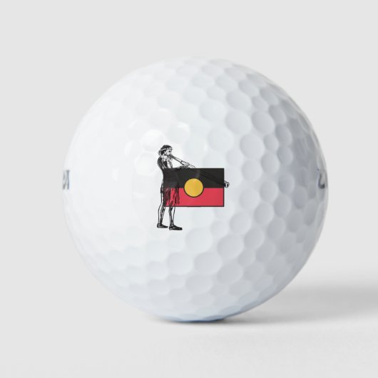 Australische originele vlag en afkomst golfballen (Voorkant)