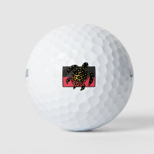 Australische originele vlag en Zee schildpad Golfballen