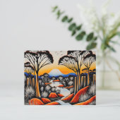 Australische Outback Art Briefkaart (Staand voorkant)