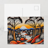 Australische Outback Art Briefkaart (Voorkant / Achterkant)